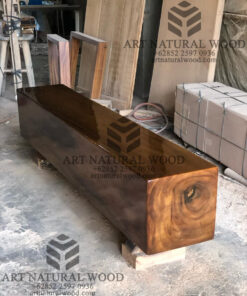 bangku balok minimalis kayu trembesi solid