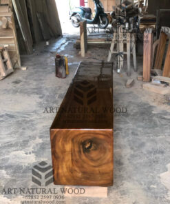 bangku balok minimalis kayu trembesi solid-bangku balok kayu trembesi