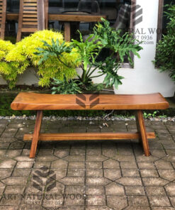 bangku taman kayu trembesi minimalis