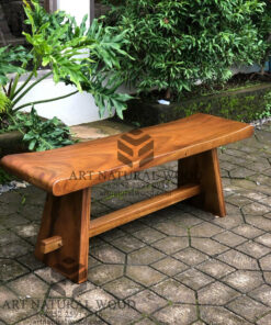 bangku taman kayu trembesi minimalis