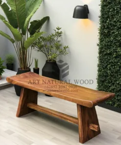 bangku taman kayu trembesi minimalis
