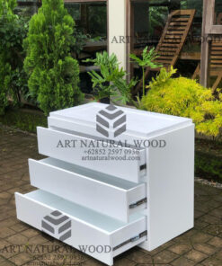 meja bayi minimalis modern kayu solid