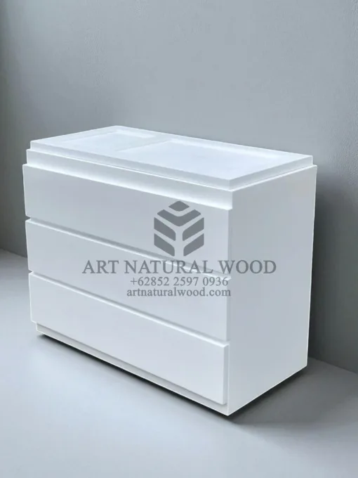 meja bayi minimalis modern kayu solid