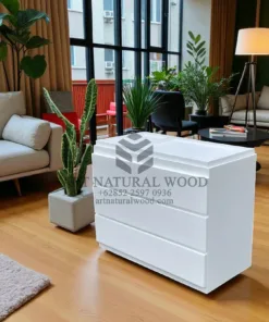 meja bayi minimalis modern kayu solid