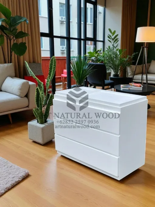 meja bayi minimalis modern kayu solid