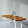 meja kayu solid utuh trembesi minimalis