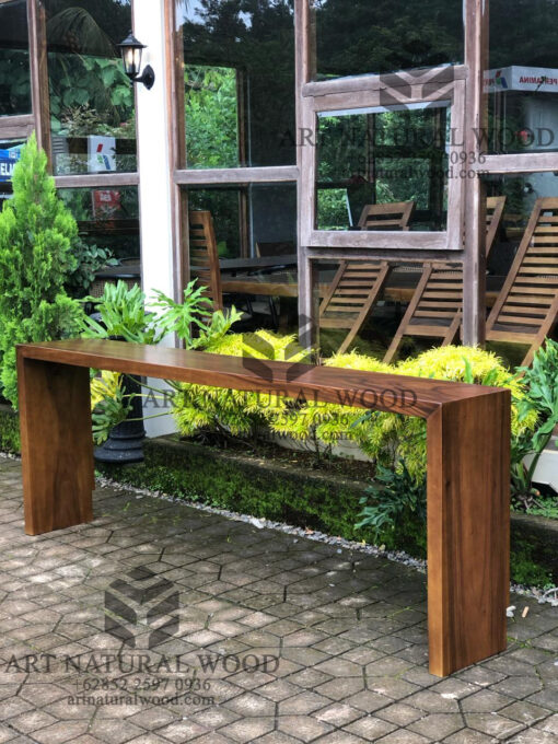 meja konsul minimalis kayu solid sederhana