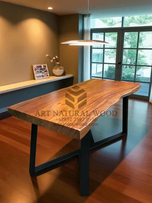 meja suar minimalis kayu solid-meja minimalis modern