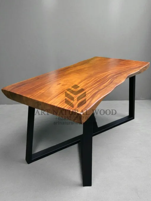 meja suar minimalis kayu solid-meja minimalis modern