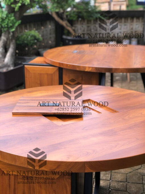 meja teh minimalis kayu solid