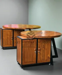 meja teh minimalis kayu solid-meja cafe-set meja teh