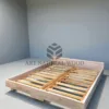 tempat tidur rustic whitewashed kayu jati