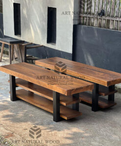 bangku rak sepatu minimalis kayu trembesi solid-bangku minimalis-bangku kayu minimalis modern