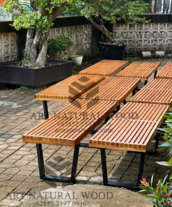 bangku taman kayu jati minimalis