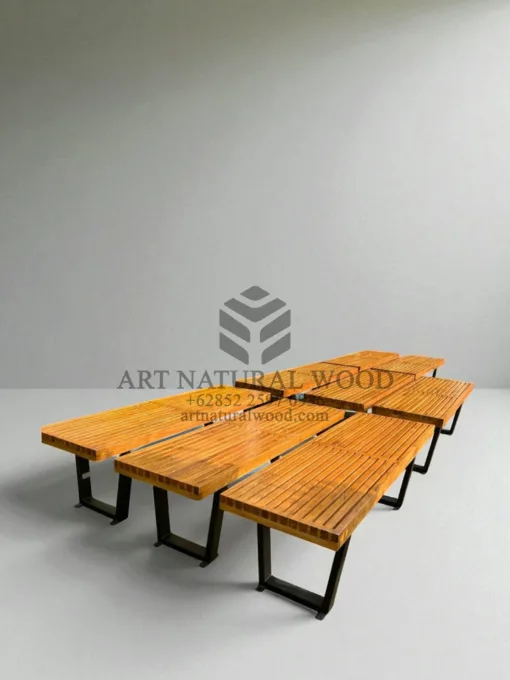 bangku taman kayu jati minimalis