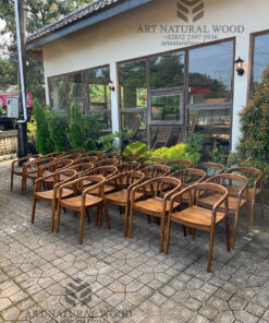 kursi cafe minimalis kayu jati solid