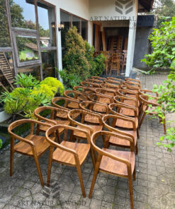kursi cafe minimalis kayu jati solid