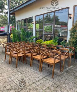 kursi cafe minimalis kayu jati solid