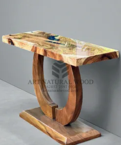 meja epoxy resin ruang tamu minimalis-meja konsol antik-meja konsol kayu