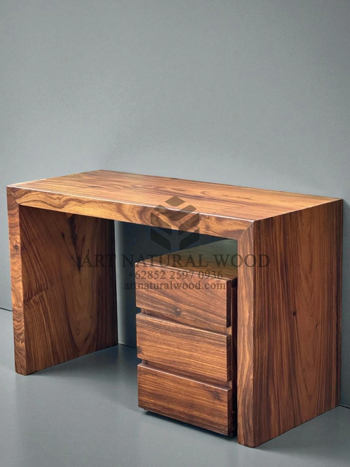 meja komputer kayu solid minimalis modern-meja kerja minimalis-meja kantor kayu