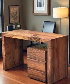 meja komputer kayu solid minimalis modern-meja kerja minimalis-meja kantor kayu