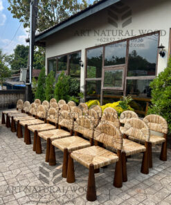 kursi makan anyaman rotan