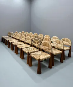 kursi makan anyaman rotan