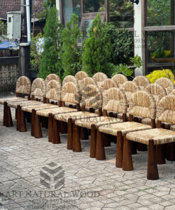 kursi makan anyaman rotan