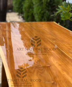 meja makan glossy minimalis kayu jati