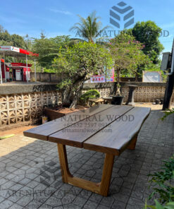 meja makan kayu jati outdoor