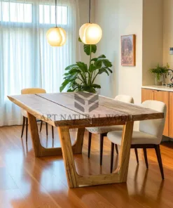 meja makan kayu jati outdoor