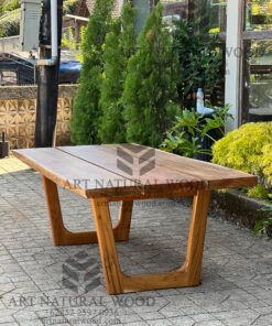 meja makan kayu jati outdoor