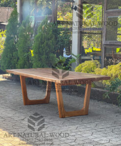 meja makan kayu jati outdoor