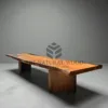 meja rapat kantor kayu solid trembesi