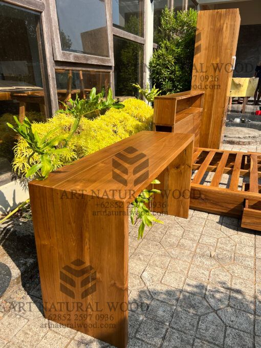 set kamar tidur minimalis kayu jati