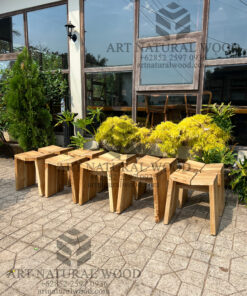 stool outdoor kayu jati solid