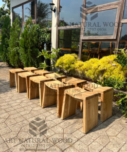 stool outdoor kayu jati solid