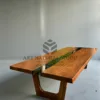 meja kayu solid kombinasi kaca