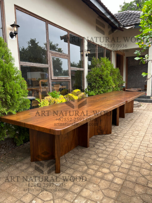 meja meeting 10 orang minimalis kayu solid