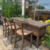 rustic bar table solid teak wood