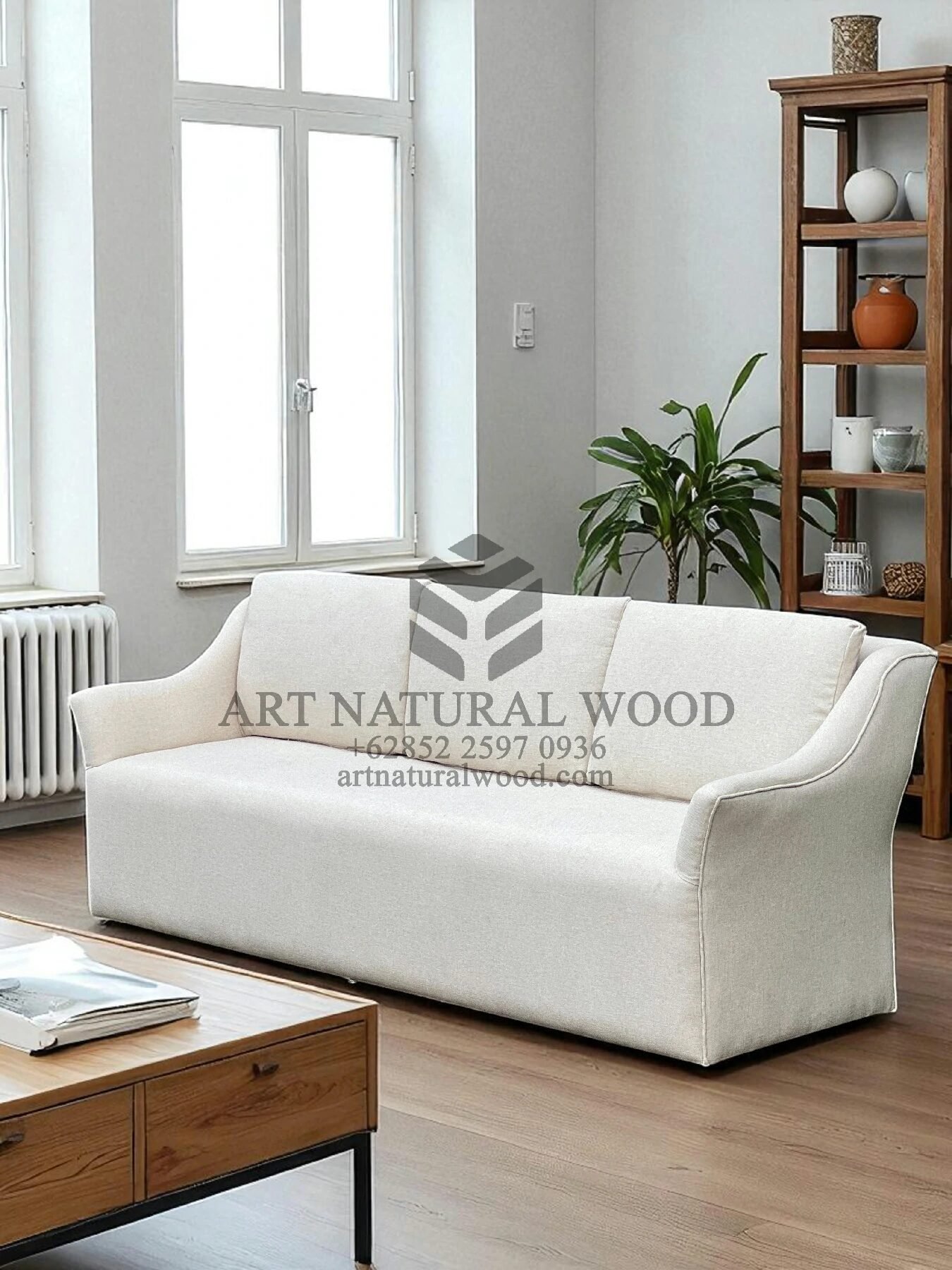 sofa 3 dudukan minimalis modern untuk ruang tamu