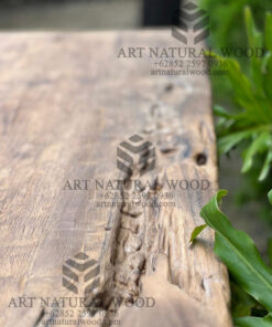 meja kayu jati lama rustic