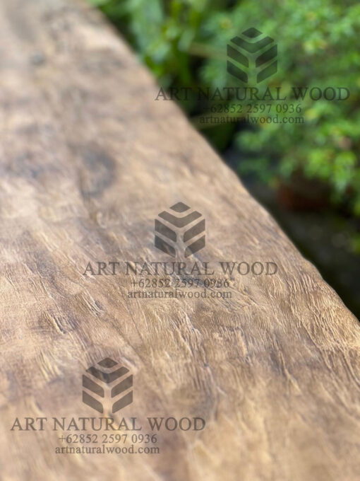 meja kayu jati lama rustic