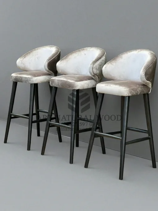 bar stool kontemporer kayu solid