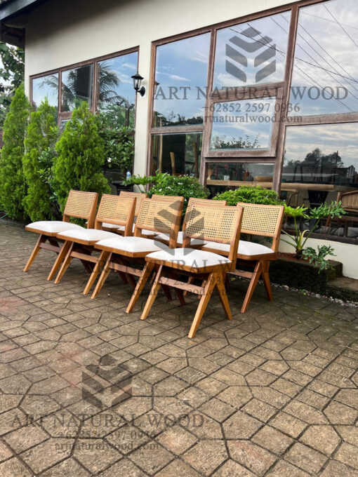 kursi cafe rotan kayu jati minimalis
