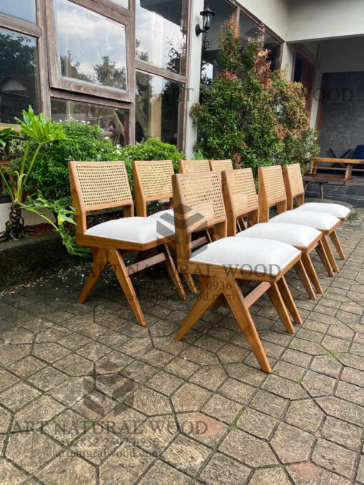 kursi cafe rotan kayu jati minimalis