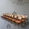 kursi makan kayu jati kombinasi rotan