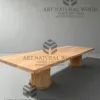 meja kayu besar solid