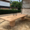 meja kayu besar solid