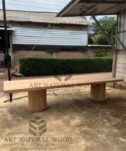 meja kayu besar solid